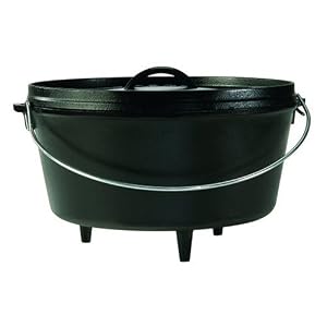 Lodge Logic 8-Quart Pre-Seasoned Cast-Iron Camp Dutch Oven by 