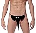 GEOOT Men's Hot Cartoon Elephant Pattern Funny G-String Sexy Underwear T-Back (Black)