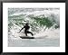 Surfer Goes Right at Tamarack Surf Beach, Carlsbad, California, USA Framed Art Poster...
