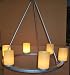 Nickel Cerchio Chandelier with 6 Shades