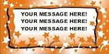 ORANGE STARS - CUSTOM BANNER (Variety of Sizes)