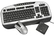 Labtec Wireless Desktop - Keyboard - wireless - RF - mouse - PS/2 wireless receiver - black, silver - English