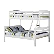 Walker Edison Twin/Double Solid Wood Bunk Bed, White from Walker Edison