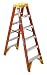 Werner Fiberglass Twin Stepladder - Orange (6')