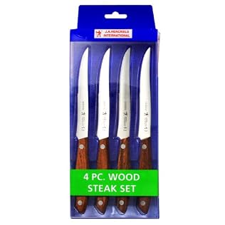 J.A. Henckels 4-pc. Wood Handle Steak Knife Set