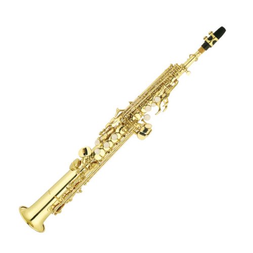 Cecilio Gold Lacquer Brass Soprano Saxophone Kit