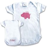 Little Stinker Pig Short Sleeved Onesie