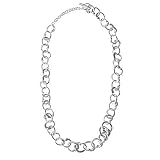 SkyeSterling Designer Sterling Silver Small Bean Links Chain 16in-18in Necklace
