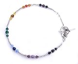 Chakra Jewelry - Chakra Balancing Beaded Anklet - Sterling Silver, Pearls, and Swarovski Crystal Beaded Anklets/Ankle Bracelets.