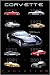 Corvette Evolution, Corvette Wall Poster Print, 24x36