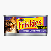 Friskies Shredded Turkey and Cheese in Gravy for Cats (24/5.5-oz cans)