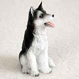 Husky, Black/White, Brown Eyes Tiny Ones Dog Figurines (2 1/2in)