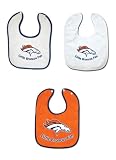Denver Broncos 3 Pack Snap Bib Set