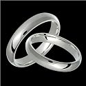 Eves - Exclusive 4mm Wide Platinum Wedding Bands - Custom Made for Him & Her