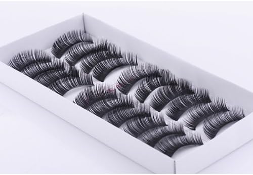 Fashion Party 10 Pairs Handmade Natural Real Hair False Eyelashes Eye Lashes