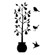 Pear Tree Silhouette Wall Decal