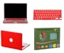 Bundle Monster - coque rigide et protection de clavier en silicone sp�ciales Apple MacBook Pro 13" - rouge