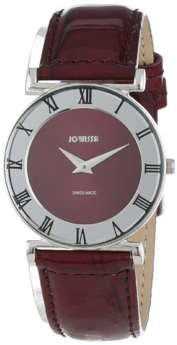 Jowissa Women's J2.030.M Roma 30 mm Maroon Dial Leather Roman Numeral Watch