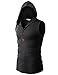 H2H Mens Workout Hooded Sleeveless Tank Top Charcoal US M/Asia L (KMTTK015)