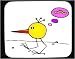 Mouse Pad with chick, dreaming, worm, hunger, bird