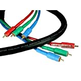 BetterCables 5M (16.40 ft) REFERENCE 3-Channel Silver Serpent Component Video Cable RCA/RCA