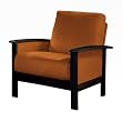 Milano Rust & Black Chair