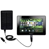 Solar Powered Rechargeable External Battery Pocket Charger for the Blackberry Playbook Tablet - uses Gomadic TipExchange Technology