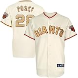 Majestic Buster Posey San Francisco Giants 2010 World Series Champions Gold Program Jersey - Natural