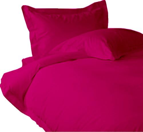 Classic Hotel Quality 3PC Duvet Set 2000 Thread Count Queen 100% Brushed Microfiber Magenta Solid by Anky Bedding