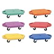 Champion Sports Multi-Colored Standard Scooter Board With Handles - Set of 6
