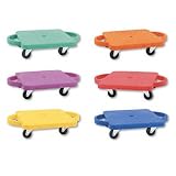 Champion Sports PGHSET Scooter Set with Swivel Casters, Plastic/Rubber, 12 x 12, Assorted Colors, 6/Set 41NXpqAyJcL. SL160 Champion Sports PGHSET Scooter Set with Swivel Casters, Plastic/Rubber, 12 x 12, Assorted Colors, 6/Set