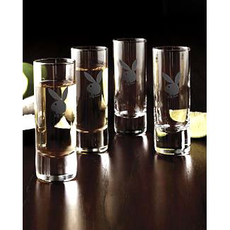 Playboy Bunny Shooter Shot Glasses - Set of 4