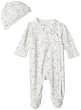 Little Me Layette Footie, Rose Floral, Ivory Print, Newborn