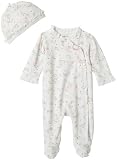 Little Me Layette Footie, Rose Floral, Ivory Print, Newborn