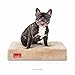 BRINDLE Waterproof Memory Foam Pet Bed - Removable and Washable Cover - 4 Inch Orthopedic Dog and Cat Bed - Fits Most Crates,Khaki