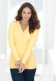 Jessica London Plus Size Ribbed Cotton Long Sleeve Henley (ROSE BLOOM,M)