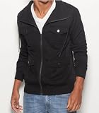 G by GUESS Keenaan Knit Jacket, JET BLACK (SMALL)