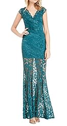 Sexy V-neck Polyester Lace Summer Short Sleeves  Dress