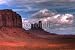 Wallmonkeys Peel and Stick Wall Decals - Stormy Weather over Monument Valley - Removable Graphic