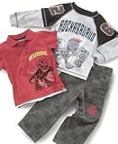 Nannette Little Boy 3 Pc Tee & Plaid Pant Set