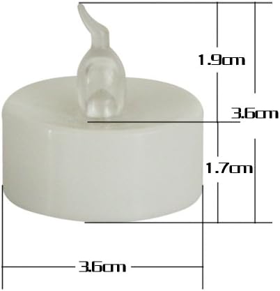 GetCandLED - 24 Flickering LED Tea Light Candles - White with Clear Flame and Yellow Light - Battery Powered, Flameless, Safe for Children, Pets and Furnishings - Perfect for Parties, Holiday Decorations, Restaurant & Banquet Tables and Weddings - 1 Year Guarantee