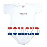 Baby Bodysuit White  Flag Holland  Country