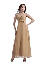 V-neck Chiffon Evening Dress/Bridesmaid Dress/Prom Dress 