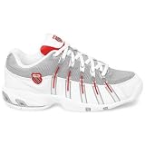 K-Swiss Ladies Approach Mesh Tennis Shoe (White Grey), Available in Various Sizes by 