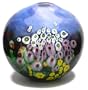 Medium Round Landscape Series Vase: Blue Violet Background