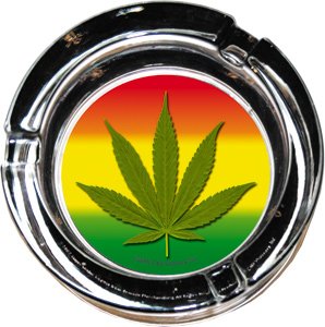 Image of DSX Pot Leaf Glass Ashtray
