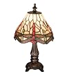 11.5H Tiffany Scarlet Dragonfly Mini Lamp Lighting Table Lamps