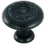 Amerock BP1585-FB Inspirations Rope 1-1/4-Inch Diameter Knob, Flat Black