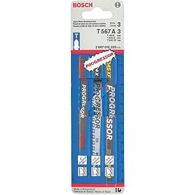 Bosch T567A3 3-Piece T-Shank Jig Saw Blade Progressor Pack by Bosch
