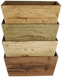 Wald Imports Double Assorted Planters (Set of 4)